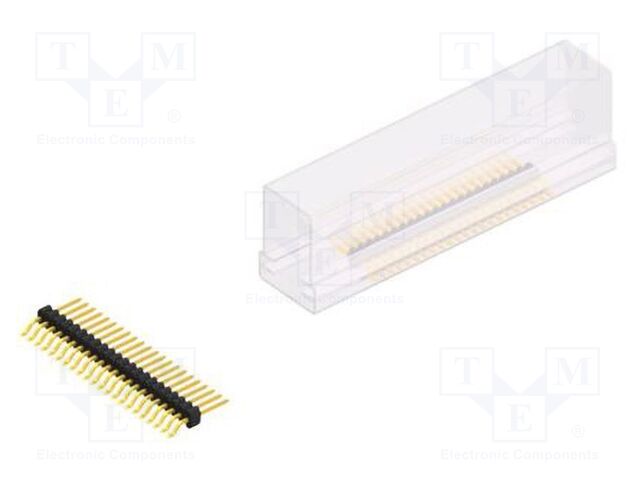 Connector: pin strips; pin header; male; PIN: 22; 1.27mm; SMT; 1x22