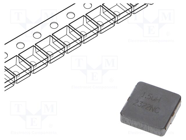 Inductor: wire; SMD; 1.5uH; 19A; 5.1mΩ; 12.9x12.9x3.5mm; ±20%