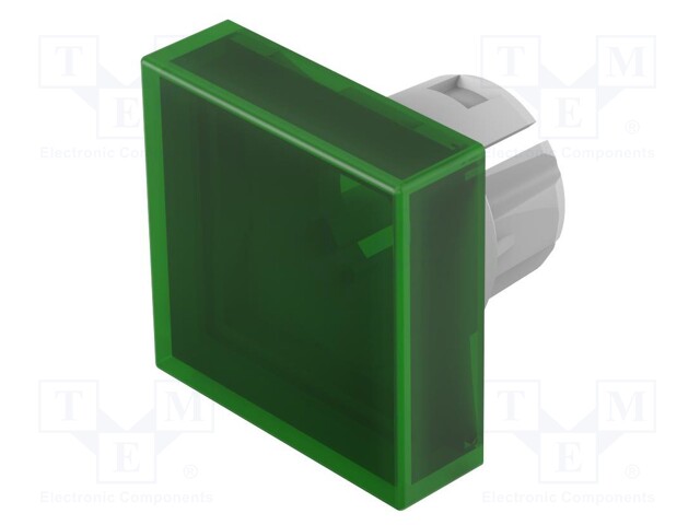 LENS, SQUARE, GREEN, PUSHBUTTON SWITCH