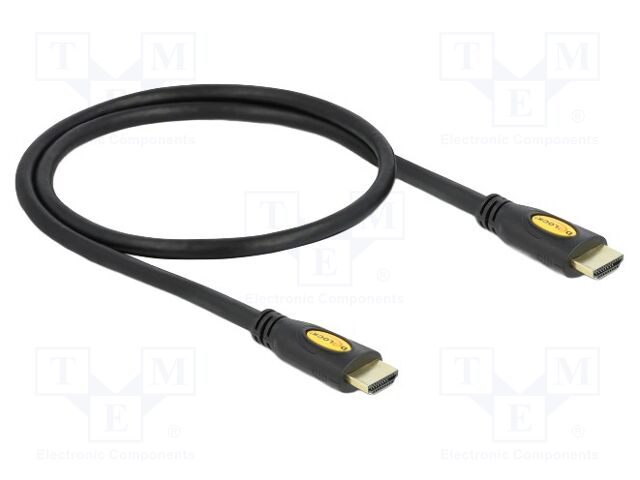 Cable; HDMI 1.4,High Speed + Ethernet; Len: 0.5m; black; 28AWG