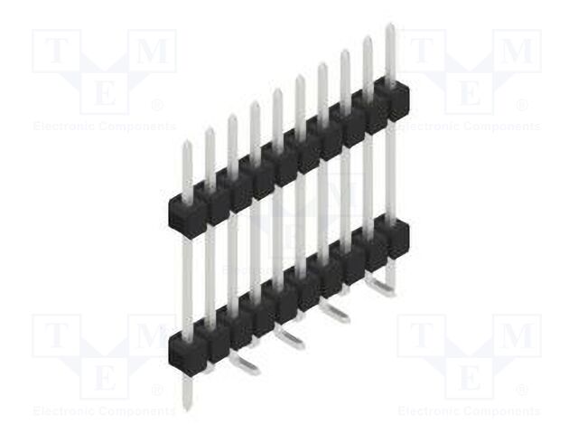 Connector: pin strips; pin header; male; PIN: 10; 2.54mm; SMT; 1x10