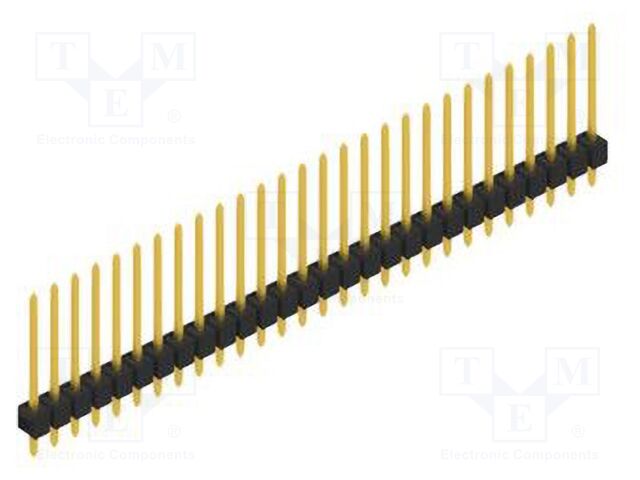 Connector: pin strips; pin header; male; PIN: 28; 2.54mm; THT; 1x28