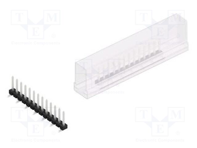 Connector: pin strips; pin header; male; PIN: 13; 2.54mm; SMT; 1x13