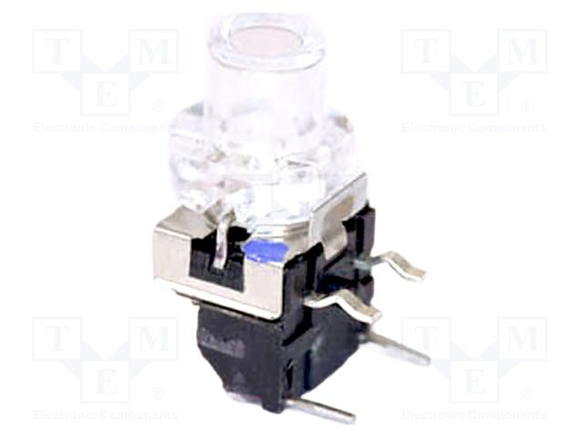 Microswitch TACT; SPST-NO; Pos: 2; 0.05A/12VDC; THT; LED; blue; 2N