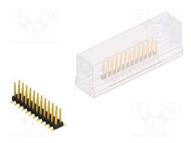 Connector: pin strips; pin header; male; PIN: 24; 2mm; SMT; 2x12