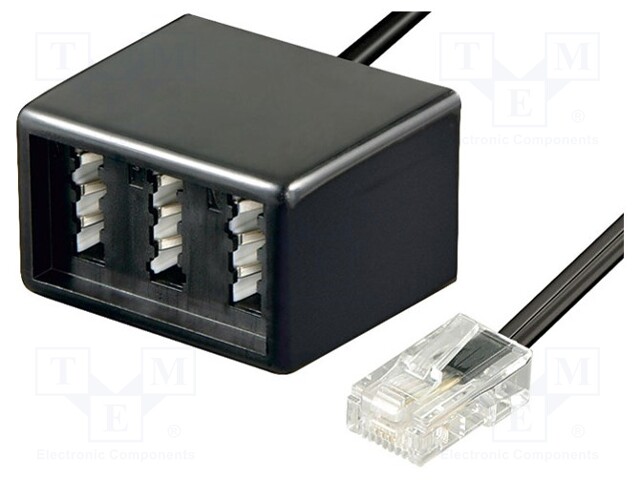 Transition: splitter; RJ11 plug,TAE F socket,TAE N socket x2