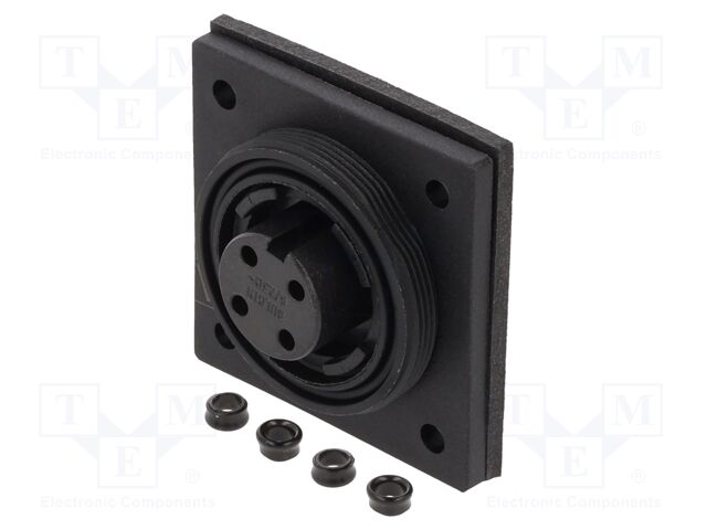 Connector: circular; socket; female; PIN: 4; 10A; 277V; low profile