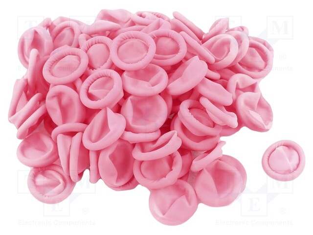 Thimbles; ESD; S; 720pcs; Features: dissipative; latex; pink; <1TΩ