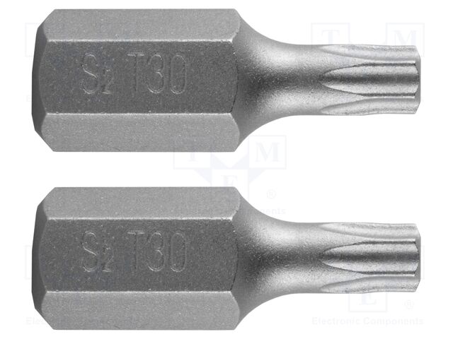 Screwdriver bit; Torx®; TX30; Overall len: 30mm; Mounting: 3/8"