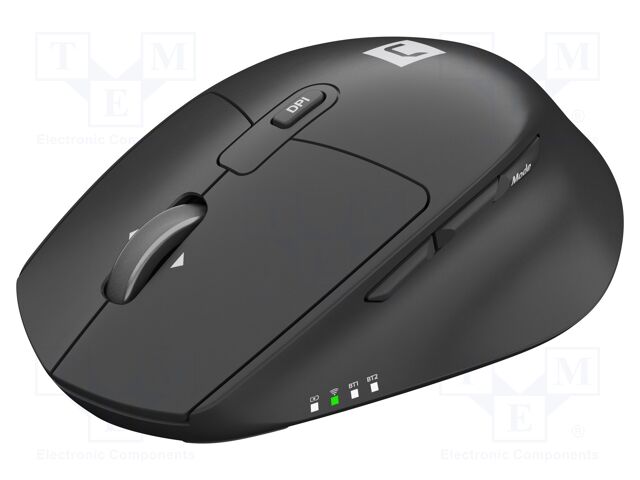 Mouse; KITE; black; USB A; wireless,optical; No.of butt: 9; 10m