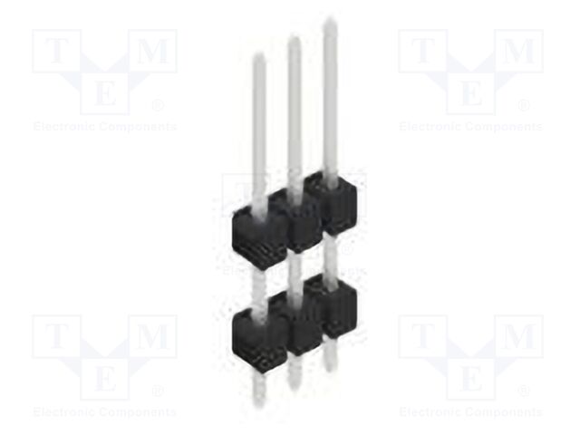 Connector: pin strips; pin header; male; PIN: 3; 2.54mm; THT; 1x3