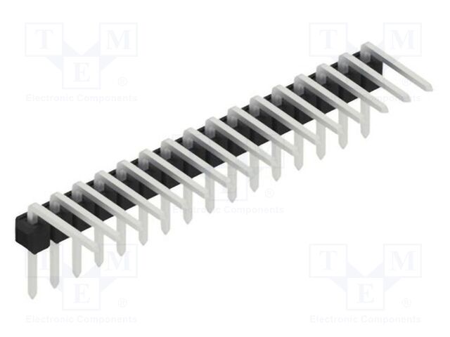 Connector: pin strips; pin header; male; PIN: 16; 2.54mm; THT; 1x16
