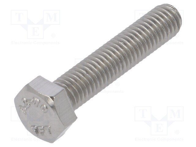 Screw; M5x25; DIN: 933; Head: hexagonal; none; A2 stainless steel
