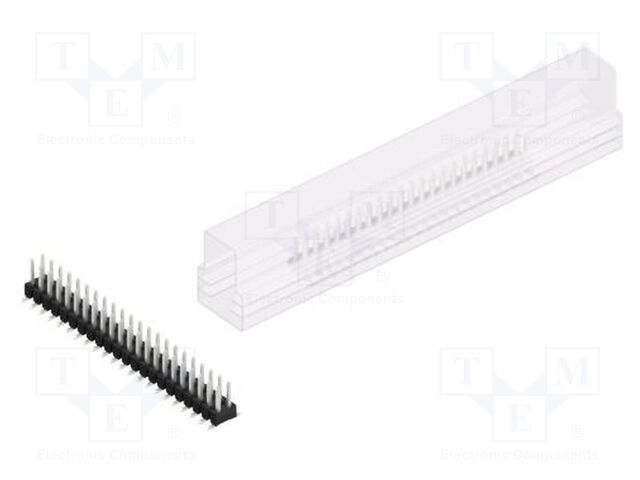Connector: pin strips; pin header; male; PIN: 44; 2.54mm; SMT; 2x22