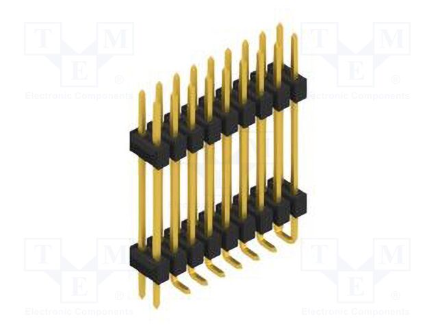 Connector: pin strips; pin header; male; PIN: 18; 2.54mm; SMT; 2x9