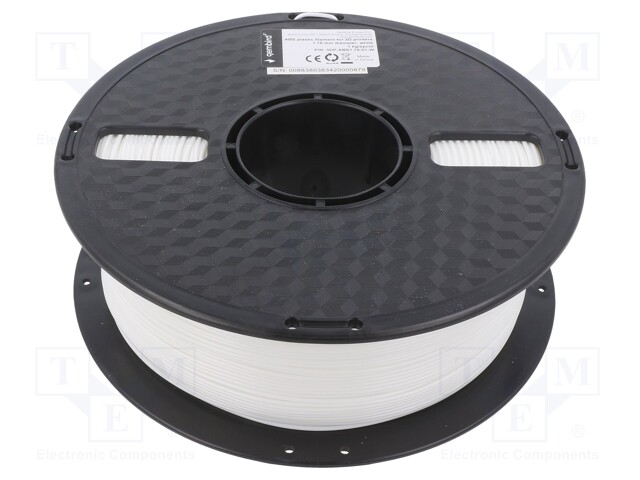 Filament: PET-G; 1.75mm; white; 220÷260°C; 1kg