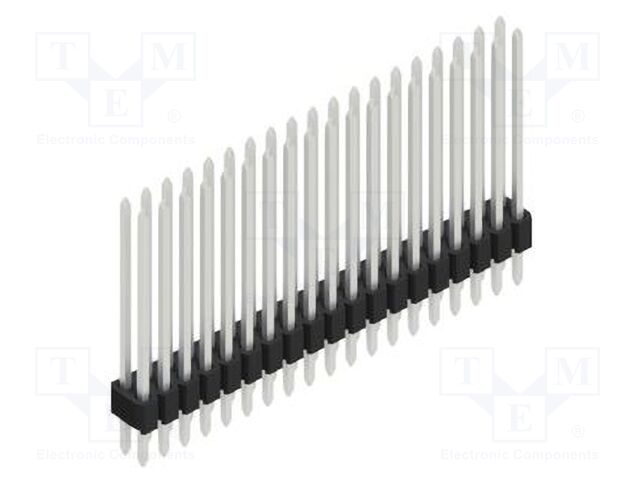 Connector: pin strips; pin header; male; PIN: 38; 1.27mm; THT; 2x19