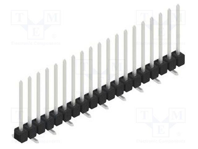Connector: pin strips; pin header; male; PIN: 19; 2.54mm; SMT; 1x19