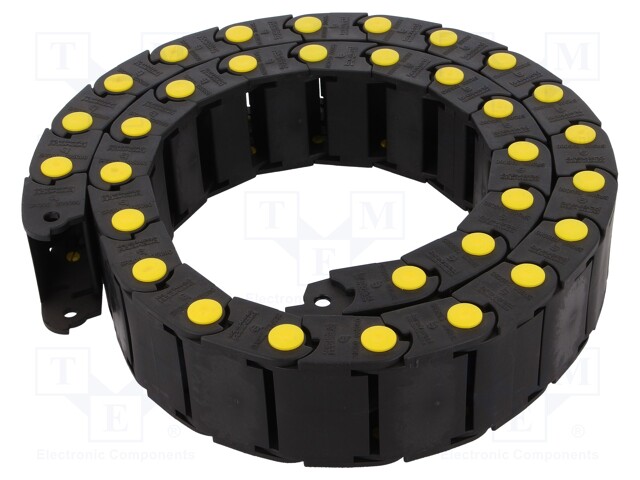 Cable chain; Series: Medium; Bend.rad: 80mm; L: 990mm; Colour: black