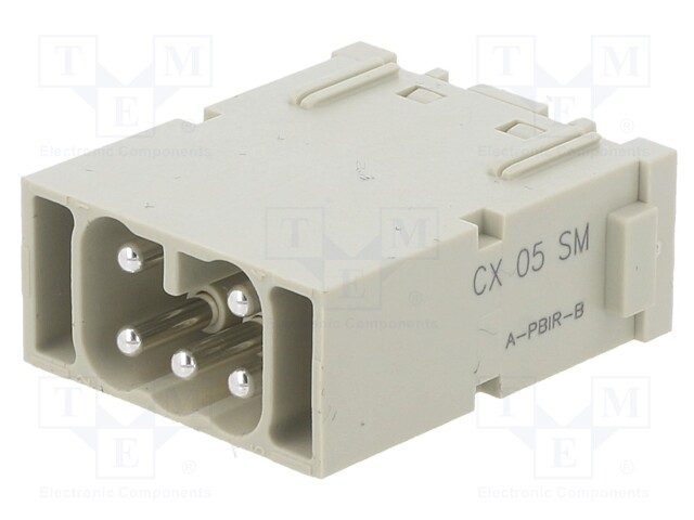 Connector: HDC; module; male; MIXO; PIN: 6; w/o contacts; 16A