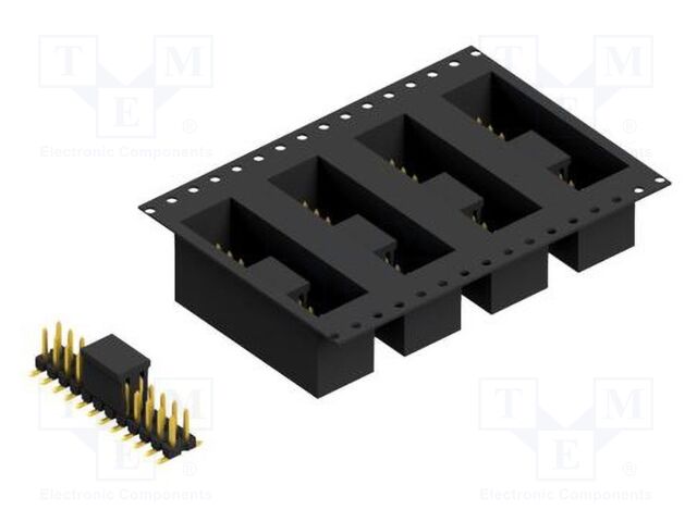Connector: pin strips; pin header; male; PIN: 24; 2.54mm; SMT; 2x12