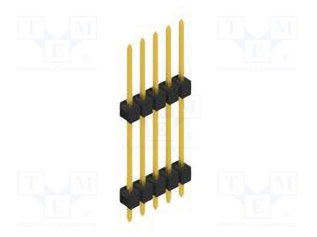 Connector: pin strips; pin header; male; PIN: 5; 2.54mm; THT; 1x5