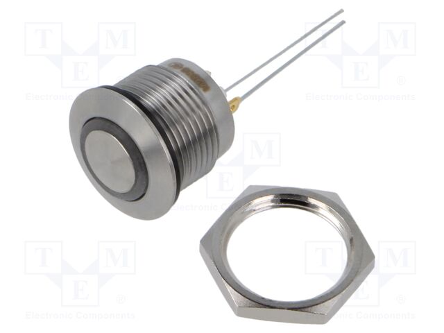 Switch: vandal resistant; Pos: 2; SPST; 0.1A/48VDC; IP67; OFF-(ON)