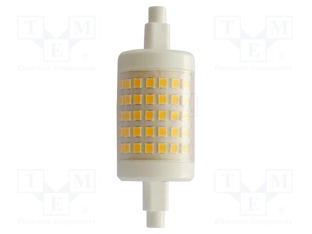 LED lamp; white cold; R7S; 220÷240VAC; 700lm; P: 7W; 360°; 6500K