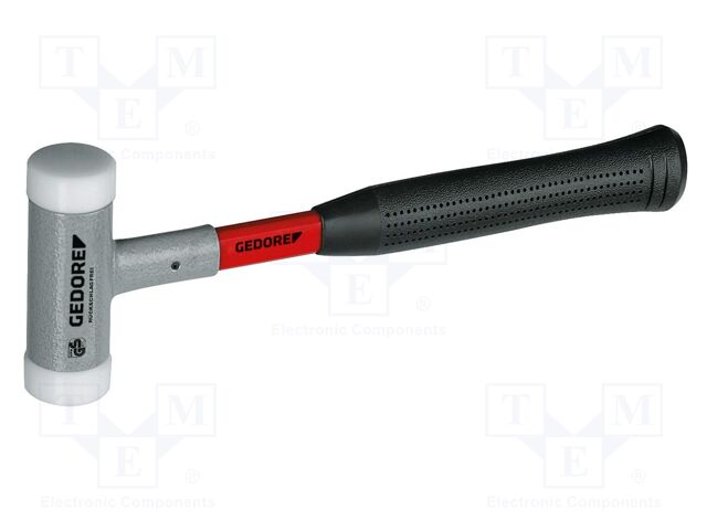 Hammer; 335mm; round; polyamide; fiberglass; recoilless; Ø: 60mm
