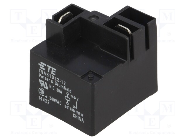 Relay: electromagnetic; SPST-NO; Ucoil: 12VDC; 30A; Ucoil min: 9VDC