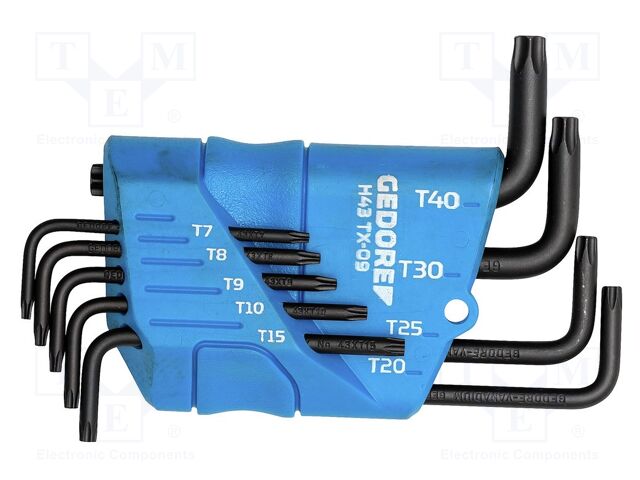 Wrench-set; Torx®; Chrom-vanadium steel; 9pcs.