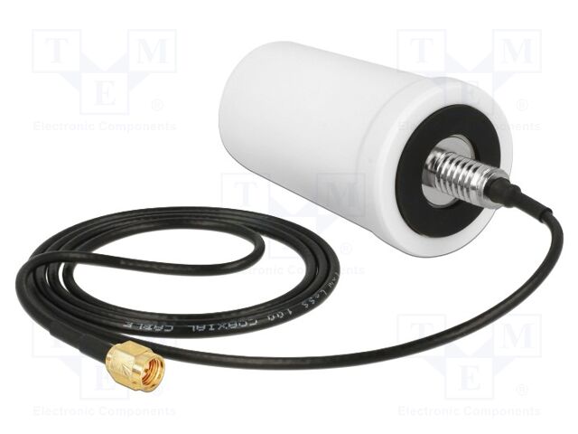 Antenna; WiFi,external; white; SMA; screw; male; 50Ω; IP67; 1m