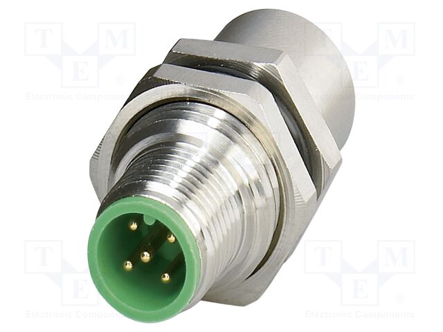 Connector: M12; socket; PIN: 5; 60V; straight; IP65; gold-plated