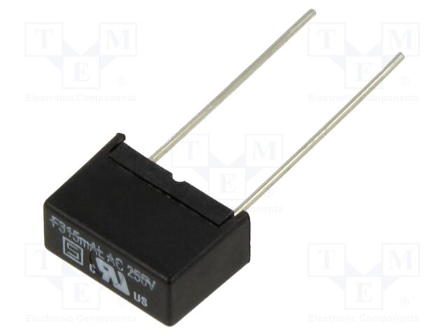 Fuse: fuse; quick blow; 315mA; 250VAC; TE5; FRT 250F