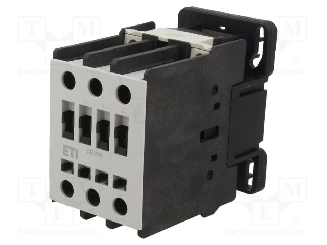 Contactor: 3-pole; NO x3; 230VAC; 40A; DIN,on panel; CEM; -25÷55°C