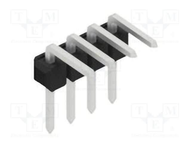 Connector: pin strips; pin header; male; PIN: 4; 2.54mm; THT; 1x4