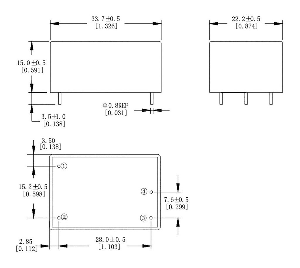 Converter: AC/DC; 1W; 85÷305VAC; Usup: 100÷430VDC; Uout: 8VDC; OUT: 1
