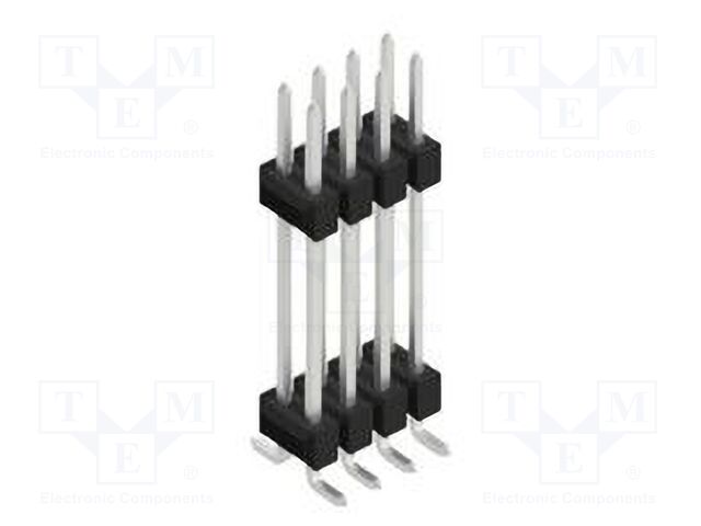 Connector: pin strips; pin header; male; PIN: 8; 2.54mm; SMT; 2x4