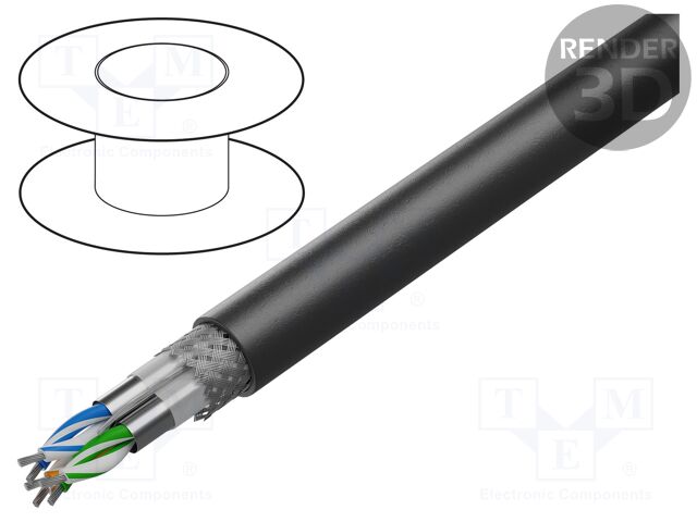Wire; Alpha Essential Data&Bus; 2x2x22AWG; stranded; Cu; PVC; 300V