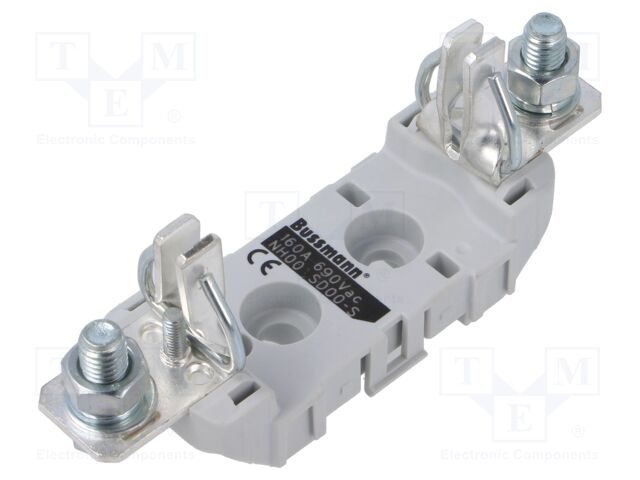Fuse base; NH00; screw; 160A; 690VAC; Poles: 1; 3pcs.
