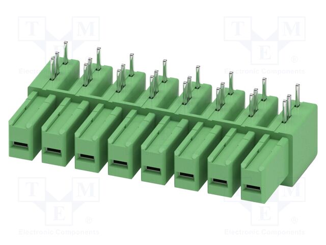 PCB headers, nominal cross section: 6 mm?, color: green, nom
