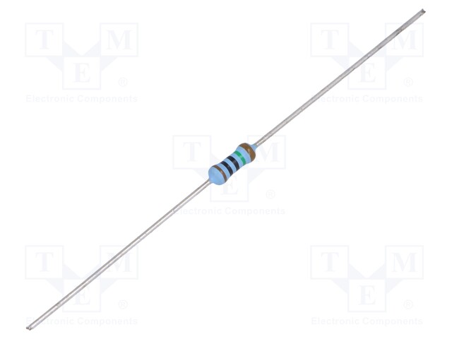 Resistor: thin film; THT; 10MΩ; 600mW; ±5%; Ø2.5x6.5mm; 50ppm/°C