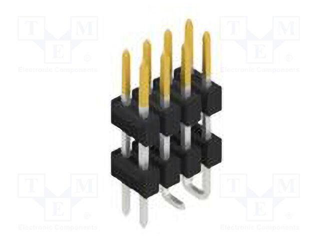 Connector: pin strips; pin header; male; PIN: 8; 2.54mm; SMT; 2x4