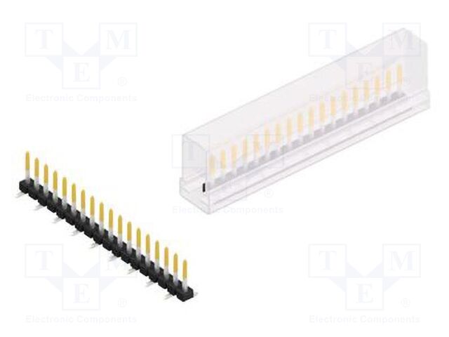 Connector: pin strips; pin header; male; PIN: 18; 2.54mm; SMT; 1x18