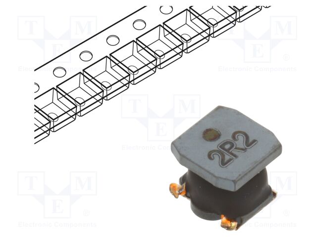 Power Inductor (SMD), 2.2 µH, 4.7 A, Wirewound, 6.4 A, VLS-EX series, 5mm x 5mm x 4.5mm