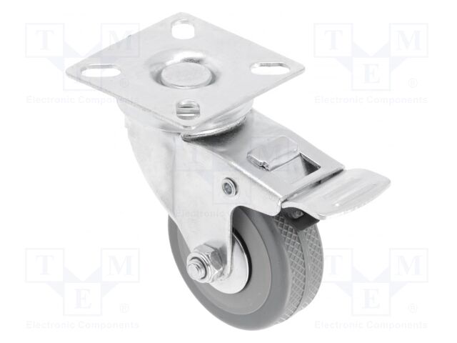 Furniture wheel; Ø: 50mm; with locking