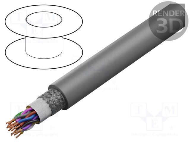 Wire: control cable; SUPER-PAAR-TRONIC-C-PUR; 8x2x0,25mm2; PUR