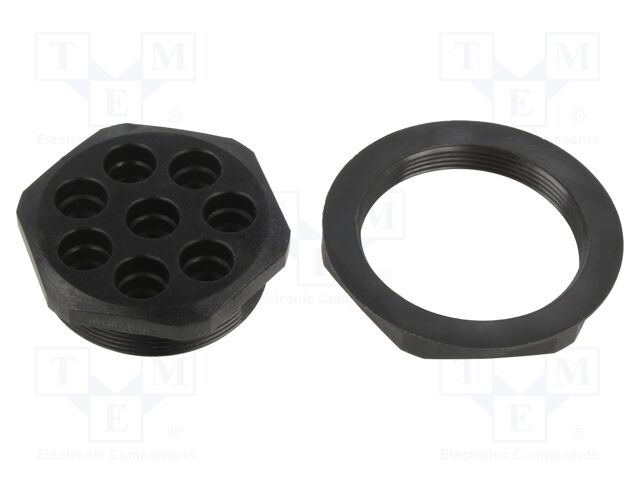 Multigate grommet; polycarbonate; Holes no: 8; -20÷100°C; UL94V-2