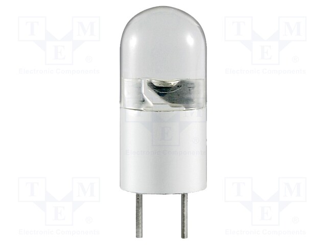 LED lamp; cool white; G4; 12VDC; 12VAC; 10lm; 0.3W; 120°; 6400K