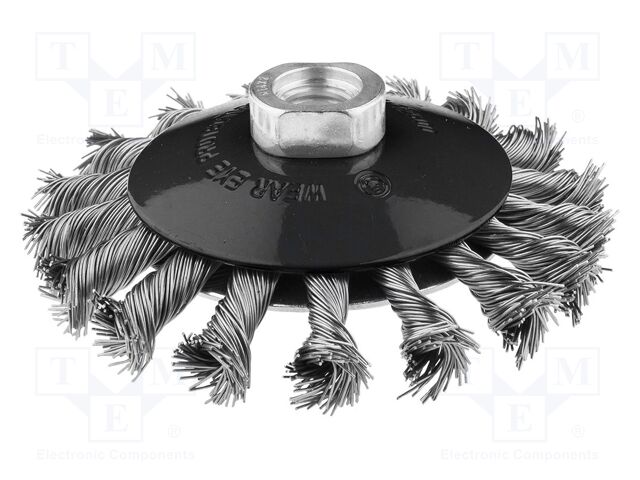 Tool accessories: wheel brush; steel; 100mm; Thread: M14